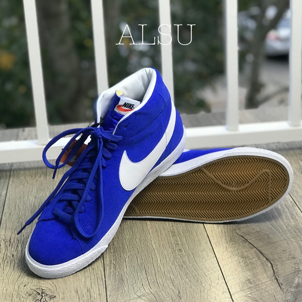 NWT Nike Blazer MID PRM Racer Blue M AUTHENTIC - Picture 4 of 7